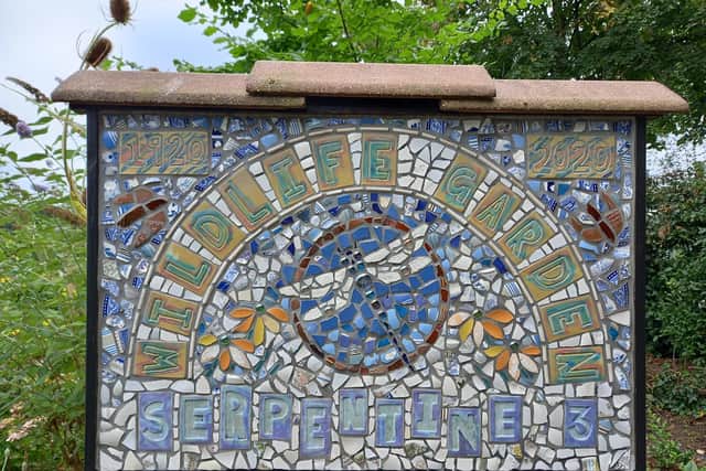 All the pieces of the new mosaic have come from the allotments and were found while planting or digging