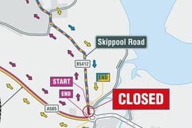 Highways England has published these maps showing the diversions due to the road closure at Skippool