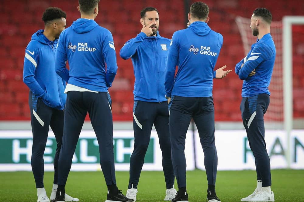 Some of the Preston North End squad ahead of the game against Sheffield United at Bramall Lane