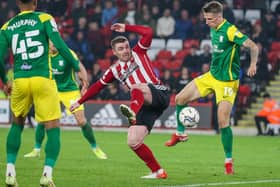 Emil Riis controls the ball before firing home North End's last-ditch equaliser