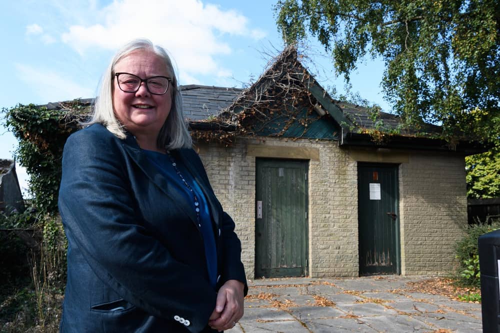 Caroline James, Managing Director of Trevor Dawson, pictured outside the £60,000 toilet block