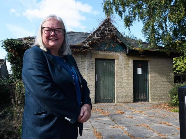 Caroline James, Managing Director of Trevor Dawson, pictured outside the £60,000 toilet block
