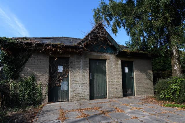 The toilet block on King Street, Longridge which has been put up for sale