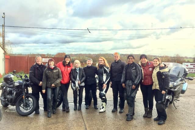 The very first Women in Motorcycling Exhibition meet-up group ride
