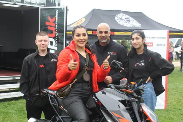 Female motorcycling influencer Ruby Rides