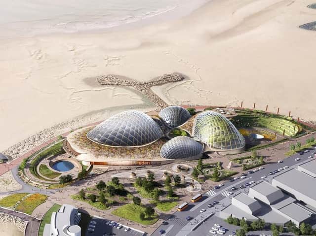This new CGI image shows the whole Eden Project North site.