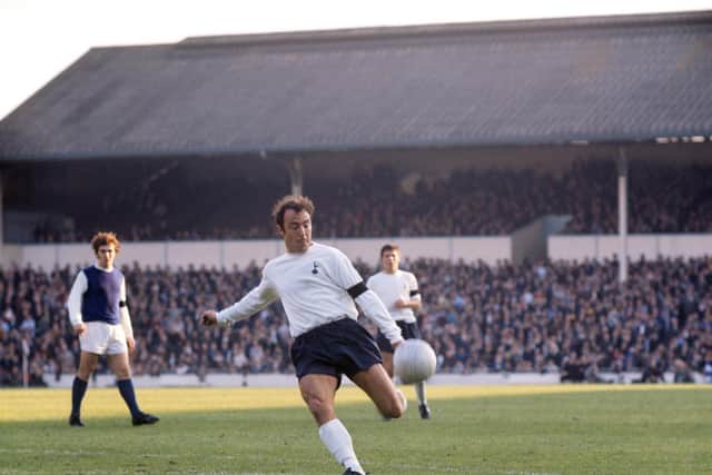 File photo dated 01-11-1969 of Tottenham Hotspur's Jimmy Greaves in action at White Hart Lane. Pic: PA Wire/PA Images
