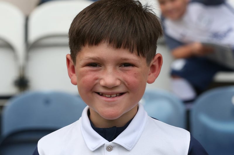 This young Preston fan seems happy to be at Deepdale judging by his grin