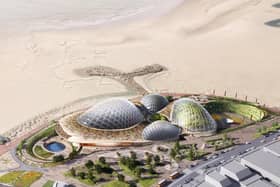 An aerial CGI view of the proposed Eden site in Morecambe.