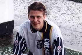 A young David Beckham on his arrival as a PNE loan player