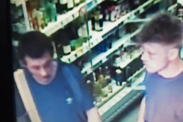 Do you recognise these men? Police want to speak to them after a man was assaulted with a metal bar in Preston. (Credit: Lancashire Police)