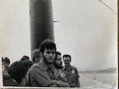 Jerry at sea near Faslane in Scotland