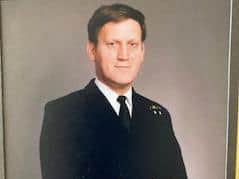 Jerry as Lieutenant Commander in December 2000 on the day after he left the Royal Navy