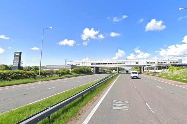 A woman has died after a crash at Charnock Richard Services on the M6 this morning (Wednesday, September 22). Pic: Google