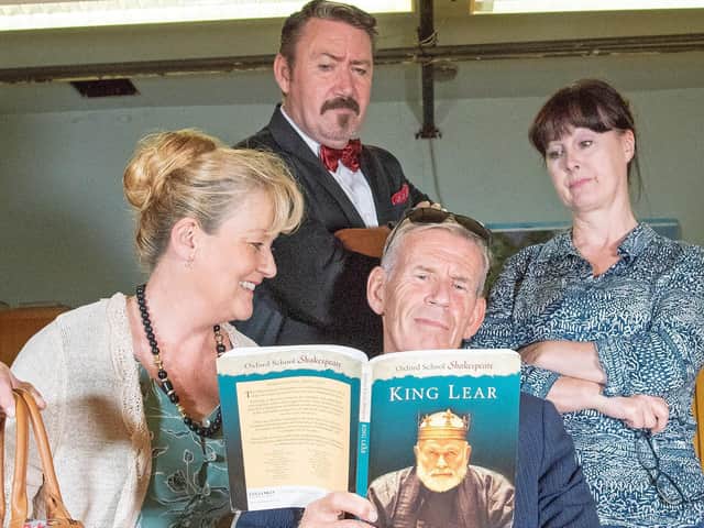 Sharon Brookes as Mary, Stewart Ellis as Nigel, Roger Lloyd Jones as Jefferson Steel, and Stephanie Heney as Dorothy