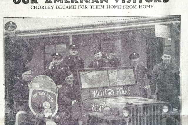 US servicemen at Washington Hall, in Chorley, during the 1940s. Picture courtesy of Stuart Clewlow