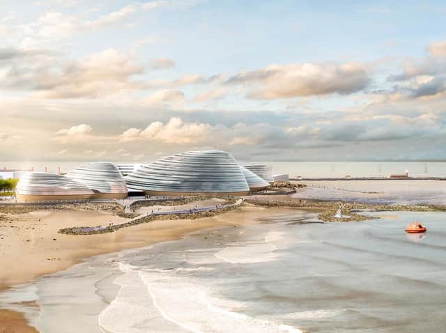 One of Grimshaw's original designs for Eden Project North.