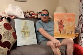 Mark Clayton has continued to paint despite becoming visually impaired