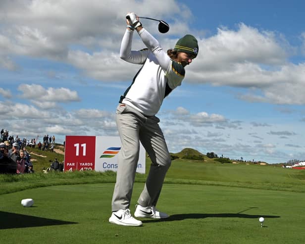 Tommy Fleetwood on the 11th tee during the third preview day of the 43rd Ryder Cup at Whistling Straits