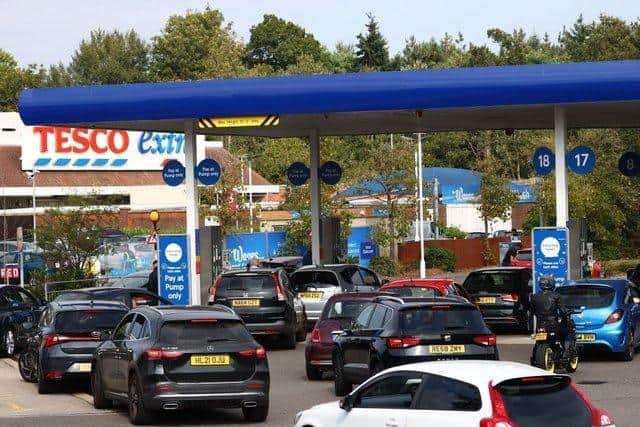 Lancashire Police said "there is no fuel shortage," and urged motorists not to "panic buy" as queues continue to form at garages across the country.
