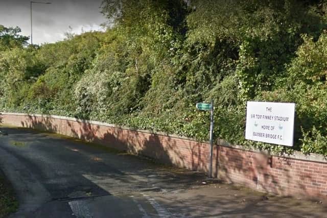 The incident happened on a path running alongside Bamber Bridge Football Club