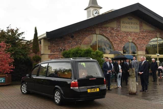 People paid respects to Edward at the Barton Grange Barton Centre this afternoon