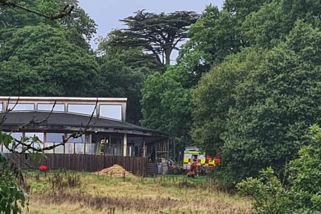 The 38-year-old is in custody on suspicion of arson after a fire at Cuerden View cafe near the park entrance in Berkeley Drive, Bamber Bridge