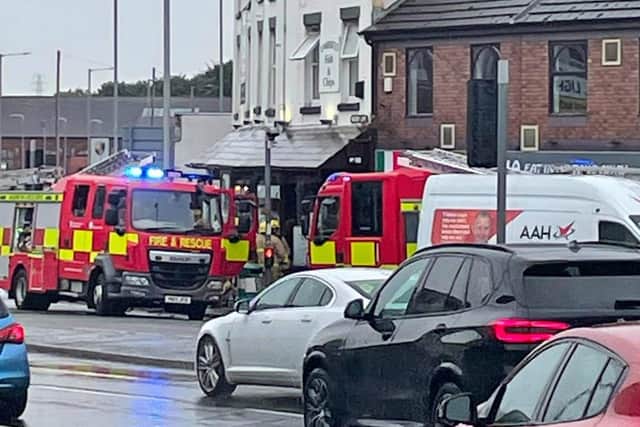 Fire crews at Umberto's in Watery Lane, Preston today (Tuesday, September 28). Pic credit: Ashton & PR2 Community Group