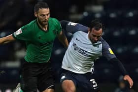 Greg Cunningham in action for Preston North End against Stoke at Deepdale on Tuesday night