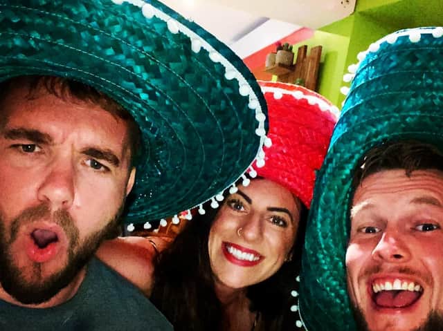 Margaritas in Essex, yours truly on the left