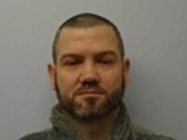 Robert Gavin, 44, formerly of Preston, has been wanted since last month after he absconded from open prison in Kirkham. Pic: Lancashire Police
