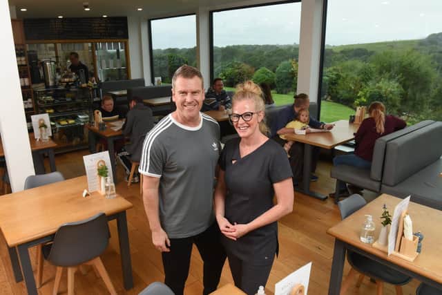 Owners of Whins Green Restaurant, David Pearson and Lesley Barrow.