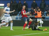 Emil Riis scores for Preston North End in the first half against Queens Park Rangers