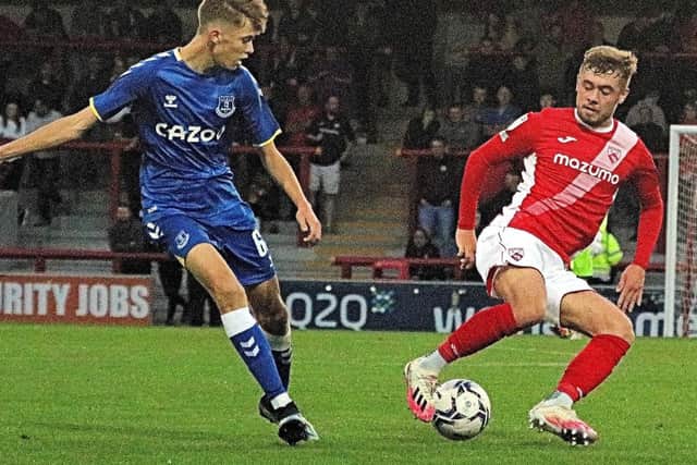 Alfie McCalmont is one of three Morecambe players on international duty
