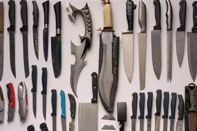 Some of the deadly blades taken off the streets by the JJEffect.