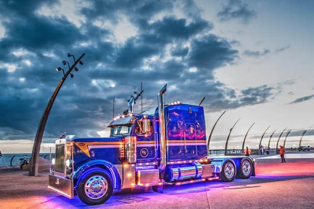Eco-friendly light feature to highlight the importance of water. On selected days, an impressive illuminated Peterbilt truck will tour the streets of Blackpool with Aqualux on-board.