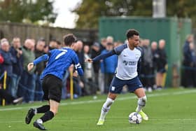 Josh Murphy in action at Euxton. Credit: PNEFC.