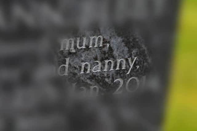 The word 'nanny' appears on other gravestones in the churchyard.