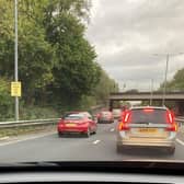 Preston-bound traffic is currently queued for two miles back to the Brown Hare roundabout near Booths in Penwortham