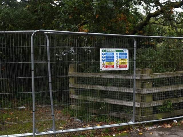 Entrances to Cockshott Wood have been blocked off