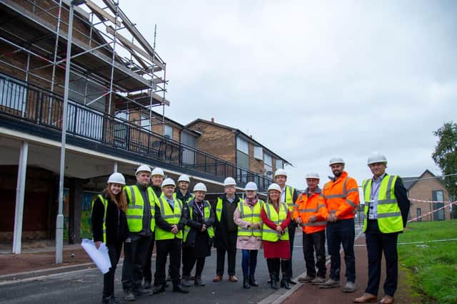 Councillors and staff from the CGA celebrate the new phase of work beginning