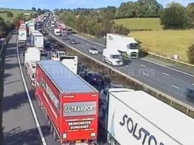 Congestion is now back to Stafford Services heading Northbound, whilst Southbound traffic is tailbacked to J18 (Middlewich / Holmes Chapel)