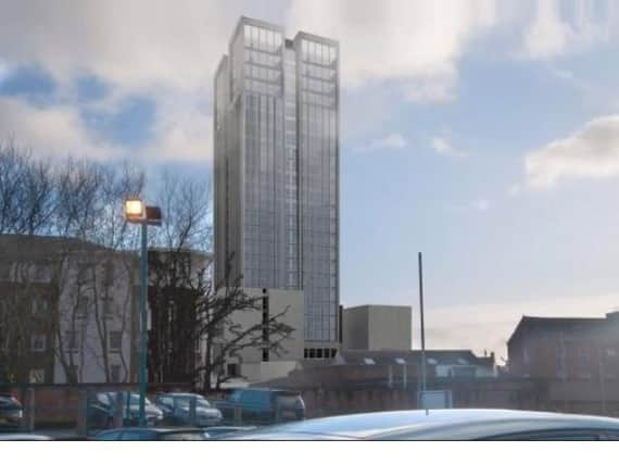 The 21-storey building approved in 2019 - the new tower will be nine storeys higher.