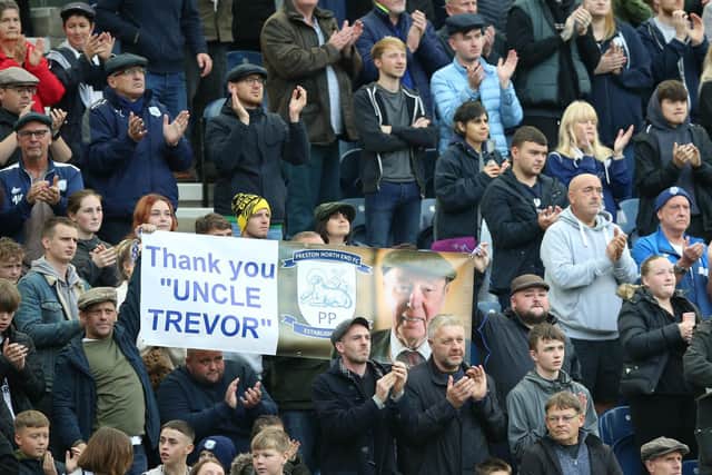 PNE fans show their appreciation to Trevor Hemmings