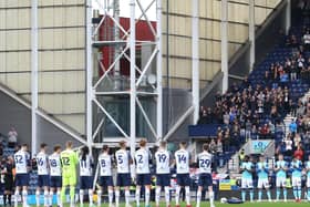 Preston North End Derby County hold a minute's applause in memory of Trevor Hemmings before kick-off at Deepdale