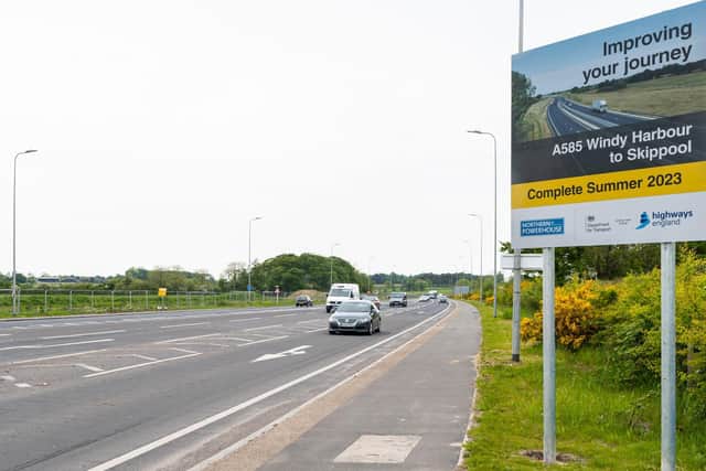 Work is continuing on the £50m work to ease traffic along the A585