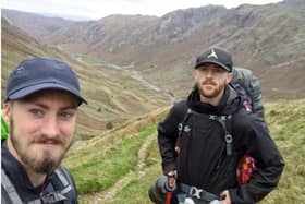 Two Lancaster university students Jamie Malone and Ben Shellien are in the middle of a 260 mile hike from Lancaster to Glasgow to raise awareness of climate change.