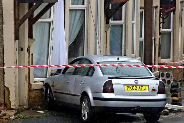 Driver flees scene after car crashes into house in Morecambe