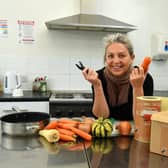 Kay Johnson pictured preparing for a Hot Pot Cookalong