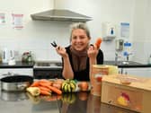 Kay Johnson pictured preparing for a Hot Pot Cookalong